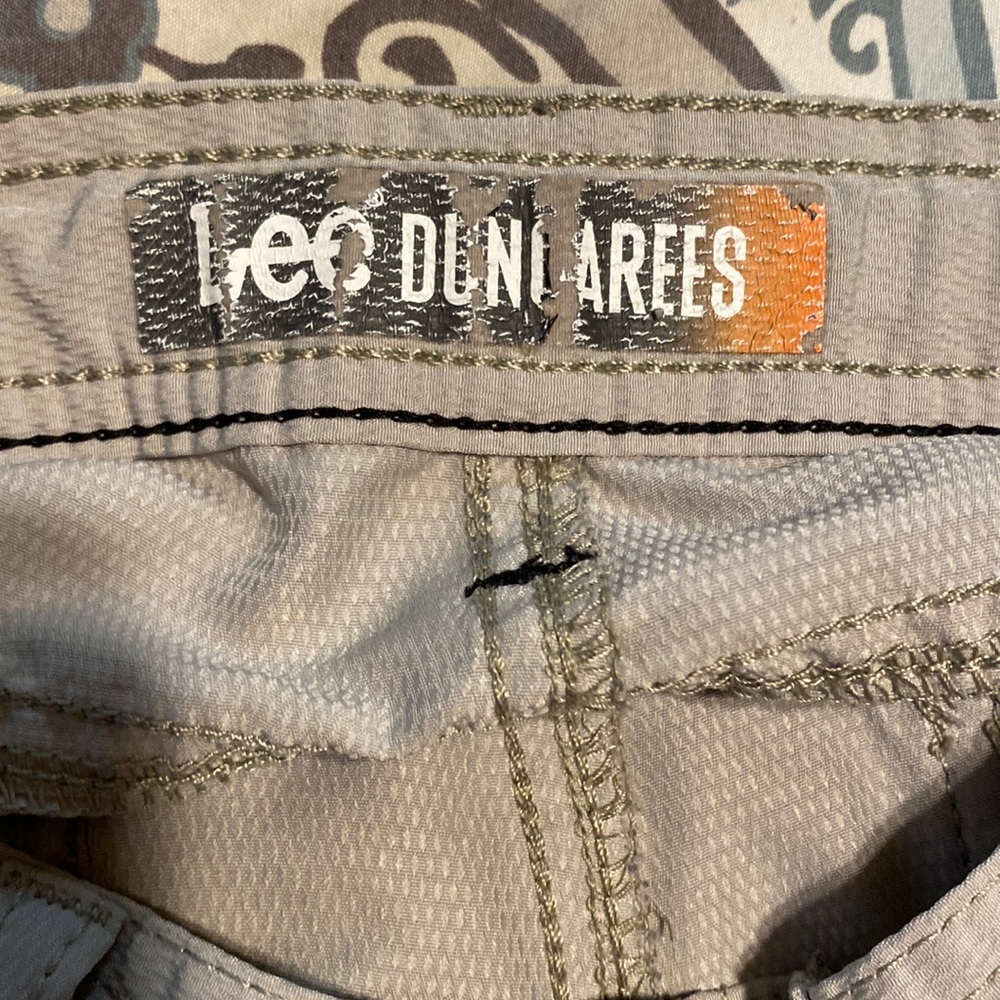 Boys tan shorts.